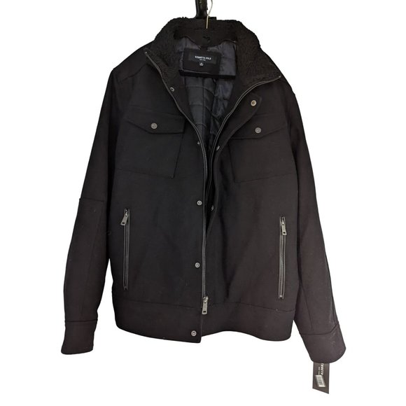 Kenneth Cole Other - Mens Black Wool Coat Kenneth Cole Jacket Size XL